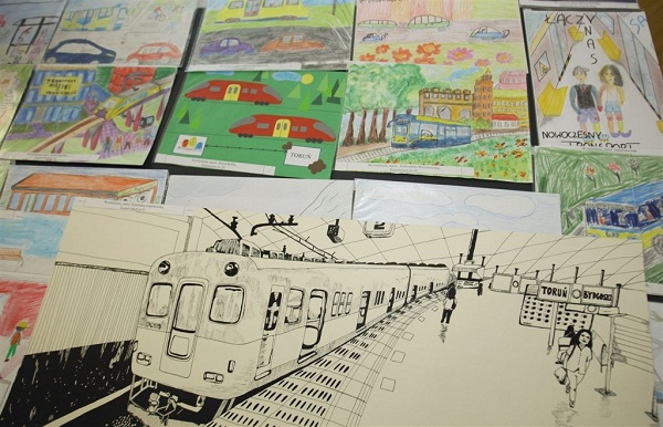Works of winners of the artistic competition entitled " "Modern transport connects people"